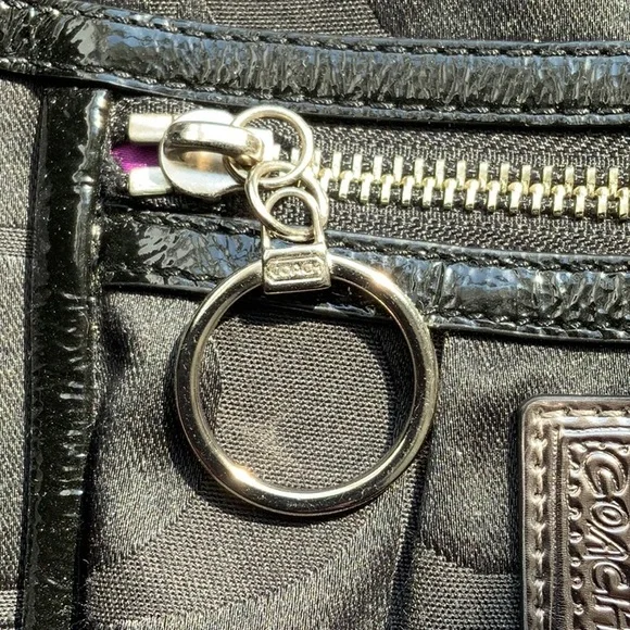 Coach Poppy Black Monogram Bag No L0926-14562